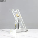 GobekUsa Golden Figures Resin Sculpture: Creative Staircase Desk Decoration