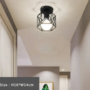 GobekUsa Iron Cage Retro Ceiling Lamp for Home Lighting