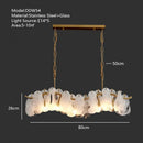 GobekUsa Cloudy Glass Chandeliers: Modern LED Lustre Indoor Lighting for Living Room Décor