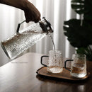 GobekUsa Gray Amber Water Pitcher with Handle: Large-capacity Heat-resistant Tea Pot & Juice Jug
