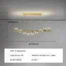 GobekUsa Glass Ball G9 LED Ceiling Chandelier for Living Dining Kitchen Decor