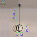 GobekUsa LED Iron Art Small Chandelier for Bedroom Study Living Room Decor