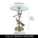 GobekUsa Brass Bird Side Table | Creative Tea Table | Balcony & Living Room Decor