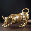 GobekUsa Gold Wall Street Bull Statue: Office Decor, Living Room Ornament, Desk Decoration
