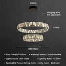 GobekUsa Crystal Lustre Circle Chandelier LED Lights - Modern Luxury Minimalism décor