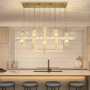 GobekUsa LED Chandeliers for Living Room Dining Room Modern Hanging Light Fixtures