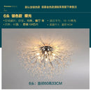 GobekUsa Golden Dandelion Crystal Chandelier: Warm Nordic LED Ceiling Lamp for Romantic Living Room.