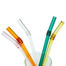 GobekUsa Glass Straws Set - Eco-Friendly Reusable Colorful Drinking Tubes