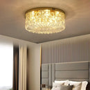 GobekUsa Gold Crystal Ceiling Chandelier - Modern LED Pendant Lighting for Living & Dining Room
