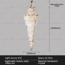 GobekUsa Crystal Stair Chandelier: Modern Duplex Villa Light Luxury for Elegant Living Rooms