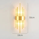 GobekUsa Gold Crystal Glass Wall Sconce Light Fixture for Luxury Bedroom Decor
