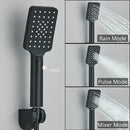 GobekUsa Black/Chrome Thermostatic Shower Set with Brass Wall Mount Mixer Handle Spray
