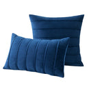 GobekUsa Blue Velvet Stripe Pillow Covers - 2Pcs Luxury Soft Cushion Cases for Couch