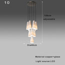 GobekUsa Elegant White Glass Cup Chandeliers for Luxe Living Room