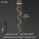 GobekUsa Crystal Chandelier: Modern LED Hanging Lamp for Living Room, Villa, and Staircase