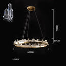 GobekUsa Arrow Crystal LED Chandelier: Modern Living Room Dining Table Bedroom Home Light