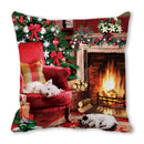 GobekUsa Christmas Short Plush Pillowcase 45x45cm Home Decor