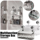 GobekUsa Bathroom Shelf Suction Cup Storage Rack - Wall Mounted Draining Basket