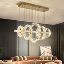 GobekUsa LED Chandeliers for Living Room Dining Room Modern Hanging Light Fixtures