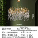 GobekUsa Golden Crystal Tree Ceiling Chandelier, Luxury Aluminum Art Fixture