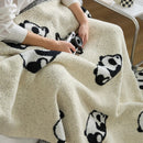 GobekUsa Kawaii Panda Jacquard Throw Blanket