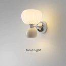 GobekUsa Cream Breeze Pumpkin LED Wall Lamps, Elegant Lighting for Bedroom Living Room Dining Hallway