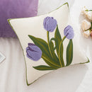 GobekUsa Embroidered Flower Pillowcase Cover for Home, Living Room, Sofa - Nordic Ins Style