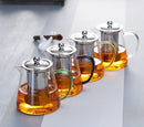 GobekUsa Glass Teapot 550ml Infuser Strainer Puer Tea Pot Gaiwan Kettle Pu Erh Set
