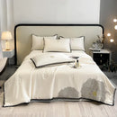 GobekUsa Luxe Flower Embroidered Cool Quilt Set - Lightweight, Silky, High-End Comfort