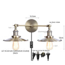 GobekUsa Dual Head LED Wall Light Pink Industrial Bedside Lamp