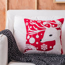 GobekUsa Christmas Snowflake Elk Embroidered Pillowcases - Festive Decorative Cushion Cover