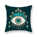 GobekUsa Geometric Leaf Flower Pillowcase Teal Blue Sofa Car Home Decor Throw Cover