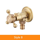 GobekUsa Antique Brass Garden Bibcocks Single Cold Tap Faucet for Outdoor Use