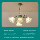 GobekUsa French Retro LED Flower Chandelier for Bedroom, Restaurant, Living Room