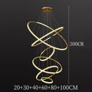Nordic Acrylic Iron LED Pendant Light Chandelier