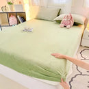 GobekUsa Cozy Milk Velvet Fitted Sheet for Autumn & Winter Mattress Topper