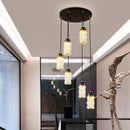GobekUsa Chinese Style Spiral Staircase Chandelier for Villa & Restaurant, LED Lamps