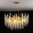 GobekUsa Crystal Tassel LED Chandeliers for Luxury Home Decor