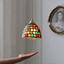GobekUsa Conch Glass LED Pendant Light Fixture Tiffany Children Dining Room Hang Lamp