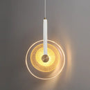 GobekUsa Circular Glass LED Chandelier - Modern Nordic Style for Home Decor