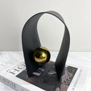 GobekUsa Golden Sphere Metal Arches Geometric Art Ornaments for Home Decor