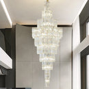 GobekUsa Crystal Staircase Chandelier: Luxury European Style for Villa Living Room