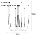GobekUsa Linear Creative Chandelier: Nordic LTalian Designer, Modern Lighting for Living Room, Lobby, Bedroom, Restaurant