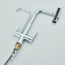 GobekUsa 3-Mode Waterfall Kitchen Faucet with 360° Rotation and Pull Out Spray