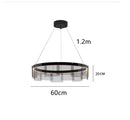 GobekUsa Glass Circle LED Pendant Light: Stratos Luxury Chandelier for Kitchen Island