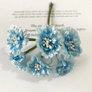 GobekUsa Blue Flower Cherry Stamen Berries Bundle for DIY Christmas Wedding Decor