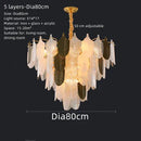 GobekUsa Elegant Glass Ceiling Chandelier: Bedroom Living Room Lighting Pendant Lamp