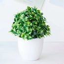 GobekUsa Artificial Mini Plant Bonsai Greening Potted Desktop Simulation Green Plant