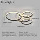 GobekUsa LED Ceiling Chandelier Remote Control Living Room Bedroom Kitchen Lamp White