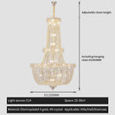 GobekUsa Crystal Luxe Chandelier for Villa Hotel Living Room - European Modern Style